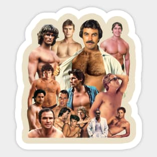 Vintage Hunks of the 80s Sticker